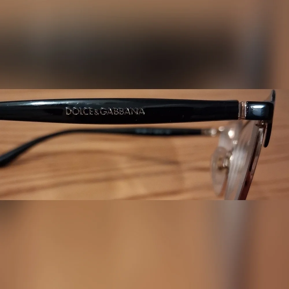 Dolce & Gabbana DG1286 Black & Gold Cat Eye School Work Reading Glasses Frames